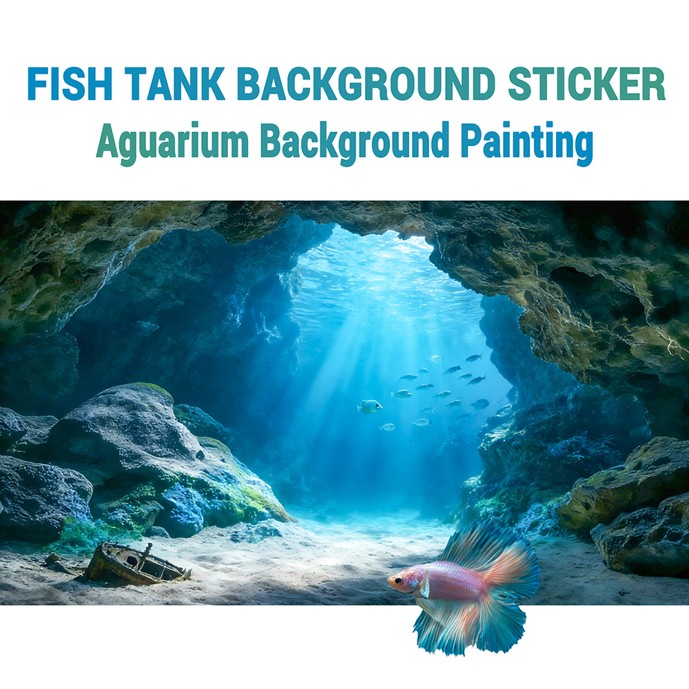 Marine Aquarium Glue - Deep Sea Blue Hole，Fish tank background
