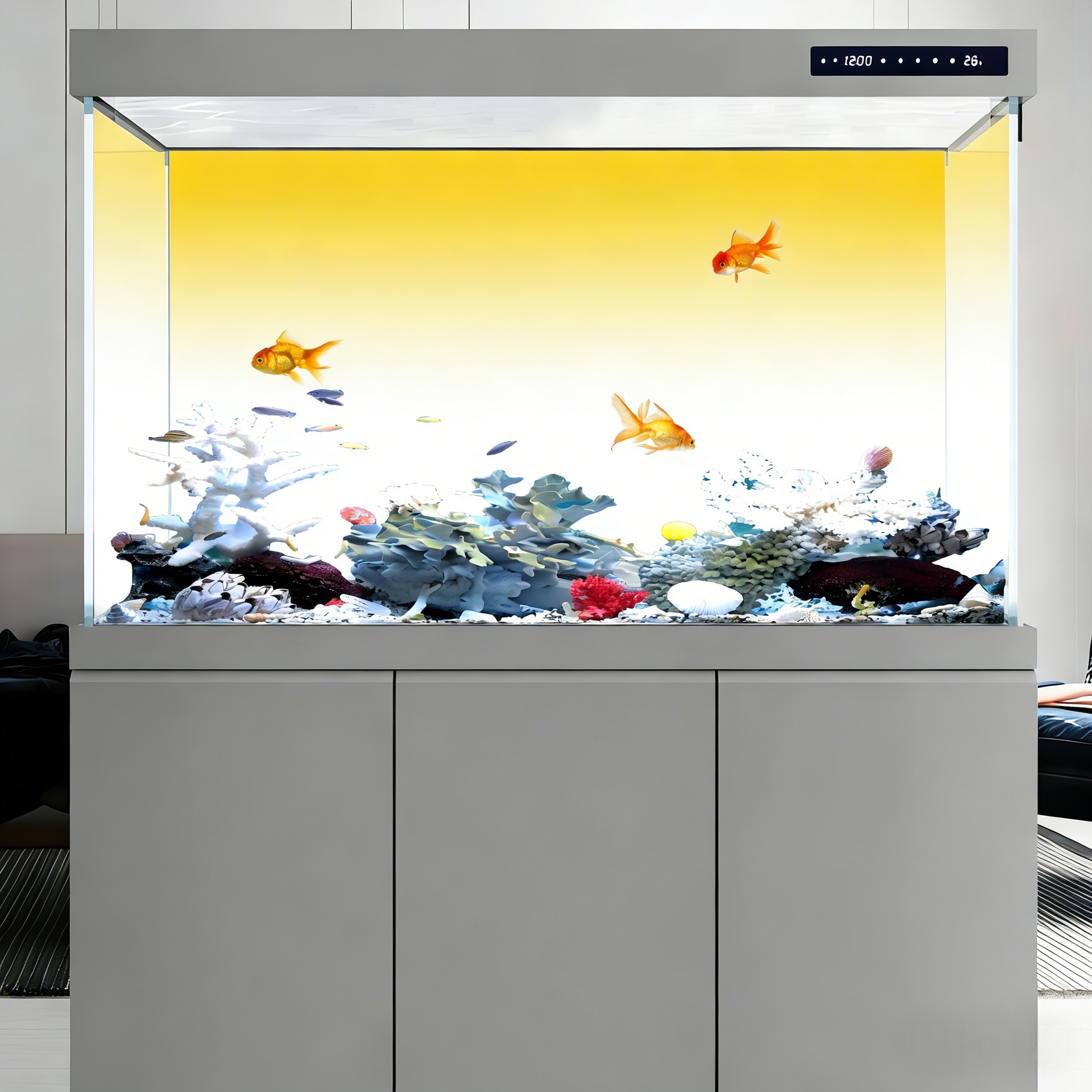 Yellow and white gradient，Fish - Marine Aquarium Glue 리뷰 및 가격