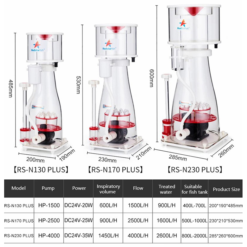 110-240V Red Starfish Aquarium - Marine Aquarium Protein Skimmer 리뷰 및 가격