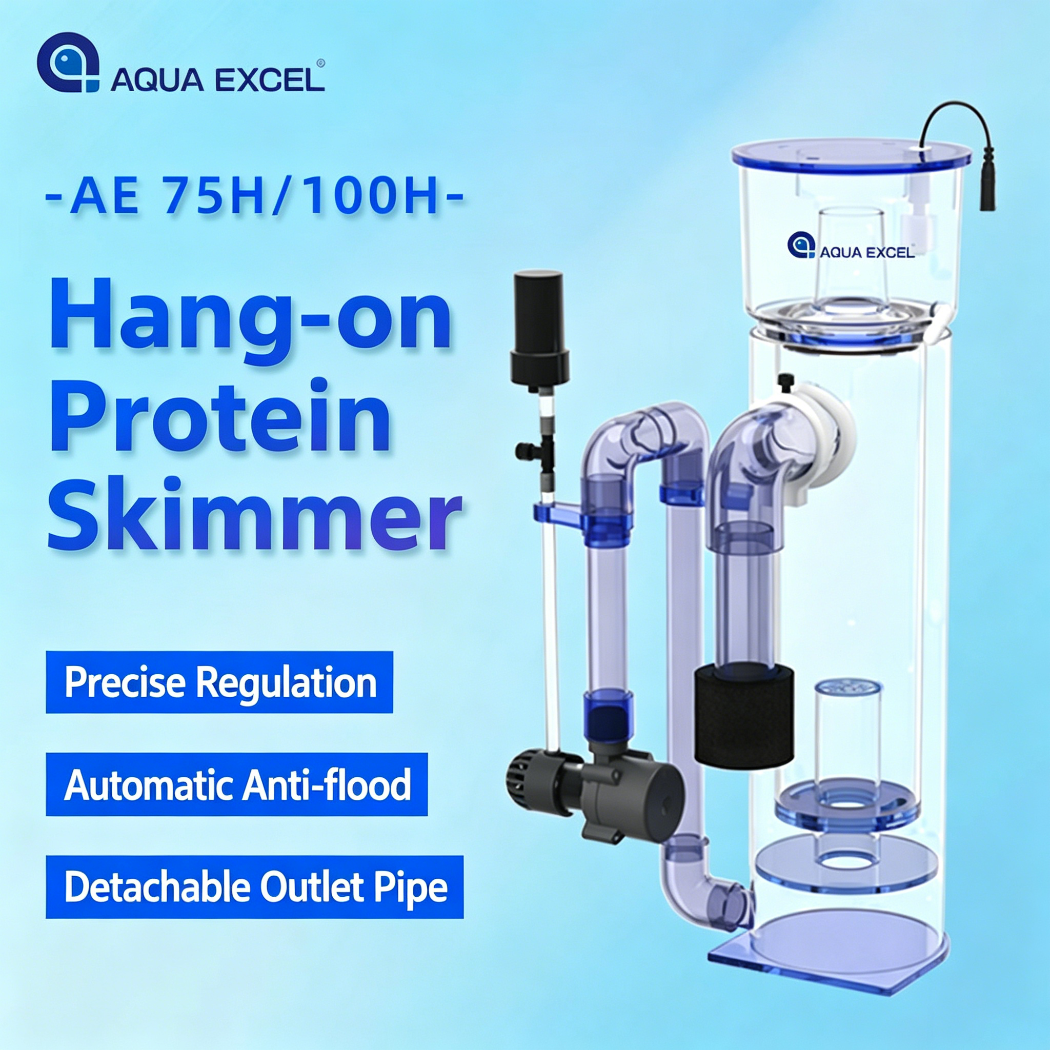 AQUA EXCEL AE-75H/100H Hang-on - Marine Aquarium Protein Skimmer 리뷰 및 가격